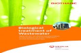 Biological treatment of Wastewater - ESI...Biological treatment of Wastewater Highly efficient, cost effective biological methods to reduce pollution and recover energy with a minimal