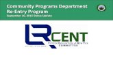 Community Programs Department Re-Entry ProgramCommunity Programs Department Re-Entry Program Housing & Neighborhood Programs - Animal Services (3 positions) •2 Citizens have participated