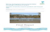 Murray–Darling Basin Environmental Water Knowledge and ......Research project: Selection of riority p research questions and esearch r sites. Final Report prepared for the Department