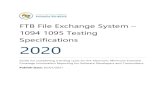 FTB File Exchange System - 1094 1095 Testing Specifications...FTB File Exchange System – 1094 1095 Testing Specifications | 2020. 1 | P a g e . 1 Introduction . Beginning January