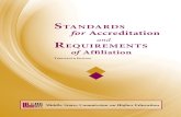 Revised Standards For Accreditation FINAL...ofExcellence in Higher Education: Requirementsof Aﬃliation and Standards for Accreditation:1919, 1941, 1953,1957, 1971, 1978, 1982, 1988,