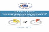 Sub-Group Report on Introduction of Five Minute Scheduling ... · Sub-Group Report on Introduction of Five Minute Scheduling, Metering, Accounting and Settlement in Indian Electricity