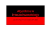 Algorithms in Immunohaematology · 2018. 5. 10. · Suspected Cold agglutinin •Warm Collection •Repeat grouping •May resolve •Cold agglutinin titre •May have a mix of warm