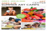 AGES 4-18 SUMMER ART CAMPS€¦ · 6 REGISTER TODAY: CALL 847.475.5300 FAX 847.475.5330 ONLINE AGES 4-5, 6-8 SUMMER CAMPS Our younger campers share a fun and dynamic camp theme each