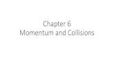 Chapter 6 Momentum and Collisions · 2020. 1. 22. · Impulse – Momentum Theorem. The impulse of the force acting on an object, equals the change in momentum of that object. Work