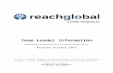 ReachGlobal Crisis Response, the crisis response ministry of EFCA  · Web view2019. 10. 23. · Thank you for your willingness to serve with ReachGlobal Crisis Response. God sends