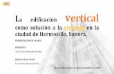 La edificación vertical ciudad de Hermosillo, Sonora. · 2020. 12. 19. · Planteamiento del problema L ión v ertical a da ciudad de La vivienda vertical se considera como una solución
