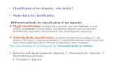 Ł Classification of ore deposits: why bother? · 2020. 8. 4. · Schneiderhohnclassification:classified ore deposits according to 1-the nature of the fluid, 2-mineral association,