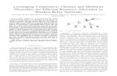 Leveraging Cooperative, Channel and Multiuser Diversities for … · 2011. 9. 26. · Leveraging Cooperative, Channel and Multiuser Diversities for Efﬁcient Resource Allocation