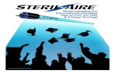 Education UK 1 - Sterile Air · 2017. 6. 22. · Steril-Aire UVC Products Full catalogue at DE SERIES UVC For use in medium to large AHUs. Double-ended Emitters are mounted internally