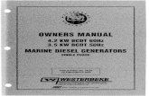 OWNERS MANUALs manual/44284_4... · 2016. 5. 24. · OWNERS MANUAL 4.2 KW BCOY 60Hz 3.5 KW BCOY 50Hz MARINE DIESEL GENERATORS SINGLE PHASE PUBLICATION NO. 44284 1st EditionIMarch