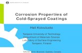 Corrosion Properties of Cold-Sprayed Coatings · 2014. 10. 29. · seawater, waters, dilute sulfuric, ... Cold-Sprayed Ni and Ni-Cu Coatings - Improved Structures and Corrosion Properties,J.