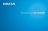 Garantie- und Serviceheft · Überprüfung der Fahrzeugelektronik. Das Dacia Service wird zu den im Wartungsprogramm Ihres Fahrzeuges festgelegten Serviceintervallen durchgeführt.