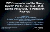 MW Observations of the Binary System PSR B1259-63/LS ......Aous Abdo Fermi Symposium, Rome. May 11 2011 Binary System Overview System consists of a ~47 ms pulsar (PSR B1259-63) orbiting