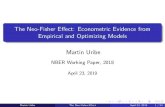 The Neo-Fisher E ect: Econometric Evidence from Empirical ...mkredler/ReadGr/SaliOnUribe18.pdfMartin Uribe NBER Working Paper, 2018 April 23, 2019 Martin Uribe The Neo-Fisher E ect