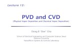 PVD and CVD Lecture 12: PVD and CVD (Physical Vapor Deposition and Chemical Vapor Deposition) Dong-Il “Dan” Cho School of Electrical Engineering and Computer Science, Seoul NationalUniversityNational