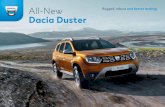 All-New Rugged, robust and better looking Dacia Duster · 2019. 3. 29. · All-New Dacia Duster Dimensions Exterior dimensions (mm) SCe115 4x2 SCe115 4x4 TCe 130 4x2 TCe 150 4x2 Blue