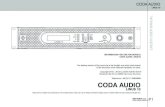 anleitung und so - REGIETEK · 2019. 4. 11. · The CODA AUDIO LINUS10 amplifier is designed for the amplification of pulsed audio signals. ... if the amplifier has been dropped or