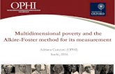 Multidimensional poverty and the Alkire-Foster method for its measurement · 2016. 11. 2. · The Growth Commission 2008 generated a nuanced set of observations on sustained economic