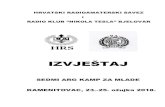 IZVJEŠTAJ - Hrvatski Radioamaterski Savez · orijentacijska karta Kamenitovac (1.15.000, e = 5m), Vladimir Vinko je s polaznicima izvršio kratku analizu prijepodnevnog natjecanja