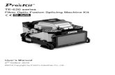 Fiber Optic Fusion Splicing Machine Kit · 2020. 3. 13. · Fiber Optic Fusion Splicing Machine Kit ... FIBER FUSION SPLICER 6-8 MAIN POINTS OF FUSION SPLICING PROCEDURES 9 -11 BASIC