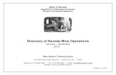 Directory of Nevada Mine Operations · 2016. 11. 30. · Directory of Nevada Mine Operations January – December 2015 Mine Safety & Training Section 400 West King Street, Suite 210