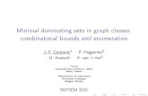 Minimal dominating sets in graph classes: combinatorial ... · Couturier et al.Minimal Dominating Sets in Graph Classes. Preliminaries Enumerating minimal dominating sets Branching