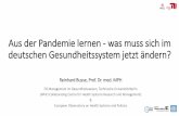 Aus der Pandemie lernen - was muss sich im deutschen Gesundheitssystem ... - TU … · 2020. 9. 21. · 15.000 CT-Scans in der stationären Versorgung 500 stationär aufgenommene