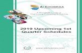 2019 Upcoming 1st Quarter Schedules - Al-Khobraa Upcoming... · 2021. 1. 6. · LM0020 Transport Management & Planning 20-Jan-19 24-Jan-19 $4,750 Muscat, Oman TE0010 Boiler Water