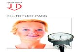 BLUTDRUCK-PASS · 2020. 2. 25. · Anleitung zum Blutdruck-Pass • Notieren Sie auf den Seiten vor jeder Messung Datum und Uhrzeit. • Messen Sie den Blutdruck und tragen Sie die