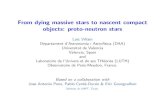 From dying massive stars to nascent compact objects: proto ...loic/PDF/tours04.pdfFrom dying massive stars to nascent compact objects: proto-neutron stars Lo¨ıc Villain Departament