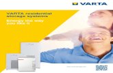 VARTA residential storage systems - Home VP Solar · VARTA home VARTA home offers power ranging from 2.8 kWh to 6.9 kWh. The system is designed for small to medium-sized households