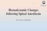 Hemodynamic Changes following Spinal Anesthesia...associated with spinal anesthesia rather than epidural techniques. •In their inaugural survey of French anesthesiologists, Auroy