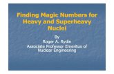 Finding Magic Numbers for Heavy and Superheavy Nuclei · 2012. 9. 24. · Magic Numbers and the Semi-Empirical Binding Energy Formula 3. Lucas’ Electromagnetic Model of the Nucleus