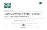 Thinking ahead for Europe E I BREXIT EU27 · 1 Thinking ahead for Europe ECONOMIC IMPACT OF BREXIT ON EU27 PART 2, SECTORIAL CONSEQUENCES Jacques Pelkmans, Senior Fellow CEPS 28 February