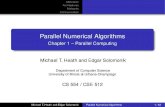 Parallel Numerical Algorithms - Edgar Solomonik · 2019. 9. 25. · Motivation Architectures Networks Communication Parallel Numerical Algorithms Chapter 1 – Parallel Computing