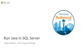 Run Java in SQL Server · 2020. 2. 6. · SQL Server Java extension Java Extensibility SDK for Microsoft SQL Server mssql-java-lang-extension.jar API: Extensibility Framework for