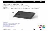 Interactive pen display User’s Manual...specification for display stands. For details, see Using an alternate mount or stand. DTU-1141 Pen Display Features 5 - Security lock slot