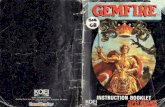 Gemfire - Nintendo SNES - Manual - gamesdatabase · 2016. 12. 10. · Save game Load game Speed: (0-9) Sound: (on/off) Quit Save game You can save up to 2 games. By saving, you erase