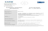Evaluation Technique ETE-09/0056 Européenne du 11/04/2014webapp.cstb.fr/.../pdf/Doc_ETE_09_0056.pdfBasis of ETA ETAG 001, Version April 2013, utilisée en tant que EAD ETAG 001, Edition