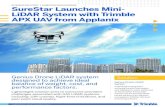 SureStar Launches Mini- LiDAR System with Trimble APX …...a UAV LiDAR project back in 2016 and has now developed a UAV-based LiDAR sensor. However, there are considerable challenges