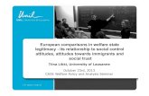 European comparisons in welfare state legitimacy - its ...sticerd.lse.ac.uk/seminarpapers/wpa23102013.pdfEuropean comparisons in welfare state legitimacy - its relationship to social