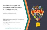 Public School Support and Public Education Department ... 120820 Item 20 PED-PSS...2012/08/20  · Public School Support and Public Education Department FY22 Budget Requests Legislative