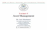 Lecture 4 Asset Management - site.iugaza.edu.pssite.iugaza.edu.ps/engsariw/files/Lecture-4_-Asset-Management.pdf · For water, sewer, and stormwater systems, “assets” are physical