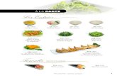 À LA CARTE Les Entréeskoshiparis.fr/images/menu/menu.pdf · 2018. 2. 8. · M8 6€50 California freshroll Saumon avocat ou fromage M16 6€00 Saumon roll Avocat, saumon M22 5€00