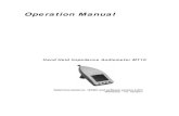 MT10 Operation Manual - telehealthtechnology.org · The MT10 is a handheld tympanometer offering tympanometry, Ipsi reflex testing and a simple screener for audiometry. The MT10 allows