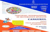 CONCURSUL INTERNAŢIONAL DE MATEMATICĂ APLICATĂ … Afis Cangur Mate.pdf · 2020. 2. 26. · Concursurile se regăsesc în Anexa 5 – Lista competițiilor școlare internaționale,