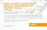 BASF PLASTIC ADDITIVES INVITES CUSTOMERS TO EXPERT … · 2019. 10. 9. · Tinuvin®XT 55: Optimized light stabilizer solution for polyethylene monofilament and tape applications