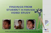 FINDINGS FROM STUDENT INTERVIEW VIDEO STUDY · 2015. 7. 27. · Student Learning Study – National Conference, Delhi, May 24-25, 2010. Benefits to the Teacher Observing a student
