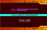 SYLLABUS · 2020. 12. 8. · delhi public school srinagar 3 syllabus breakup – 4th 4th english march topics / chapters